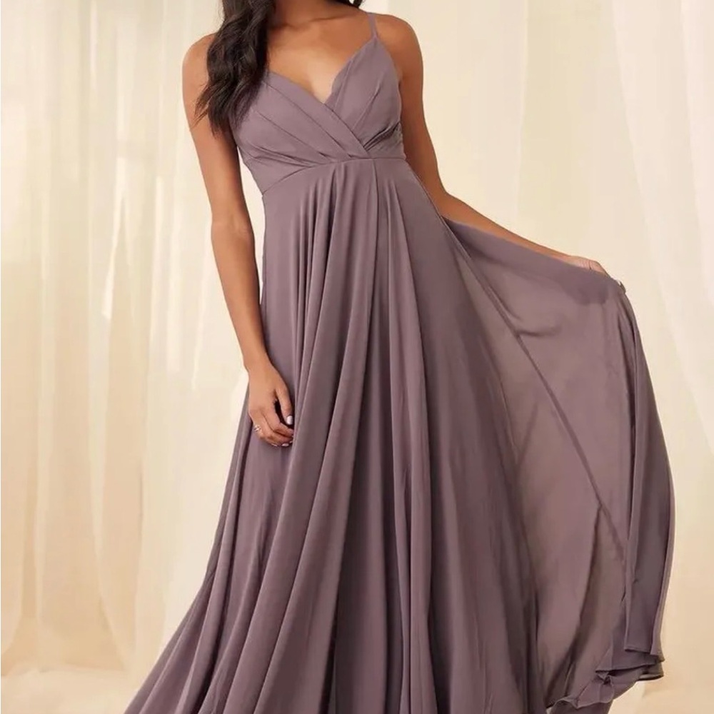 Lulu's Elegant Mauve Maxi Dress